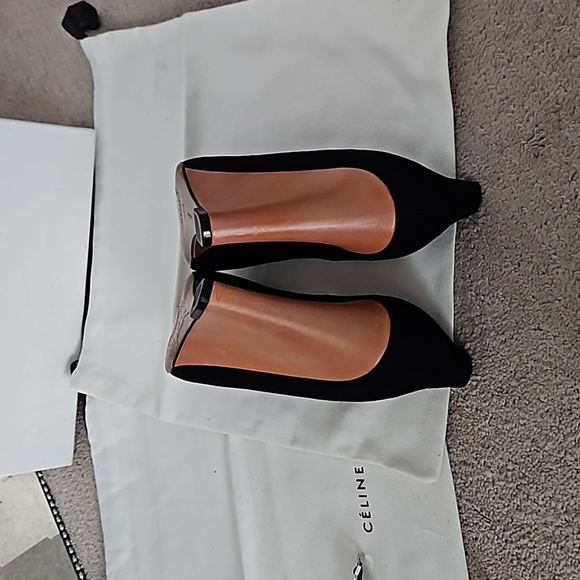 Celine Black Suede Wedges EXCELLENT CONDITION!!! - Picture 4 of 8